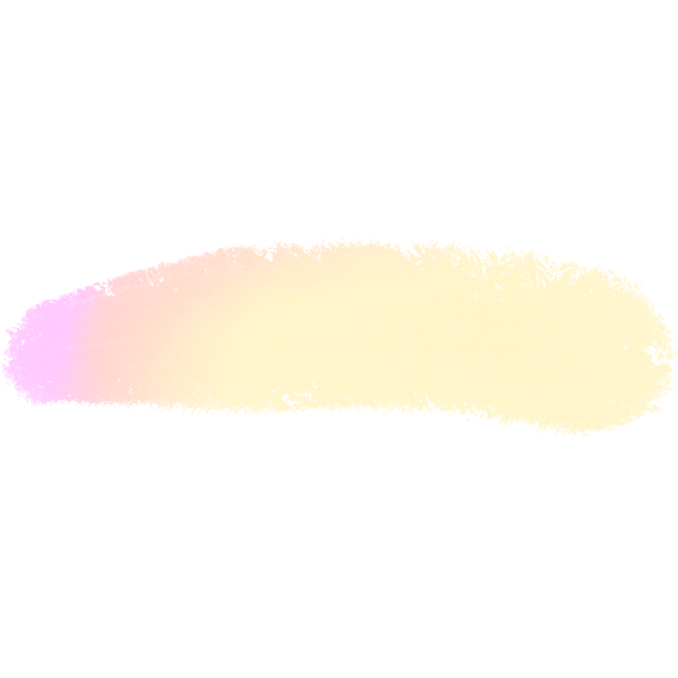 Gorgeous Pink Yellow gradient brush strokes blending into rough gritty grunge marks png
