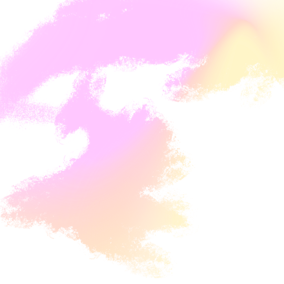 A stunning Pink Yellow gradient brush stroke with rough rugged grunge textures png