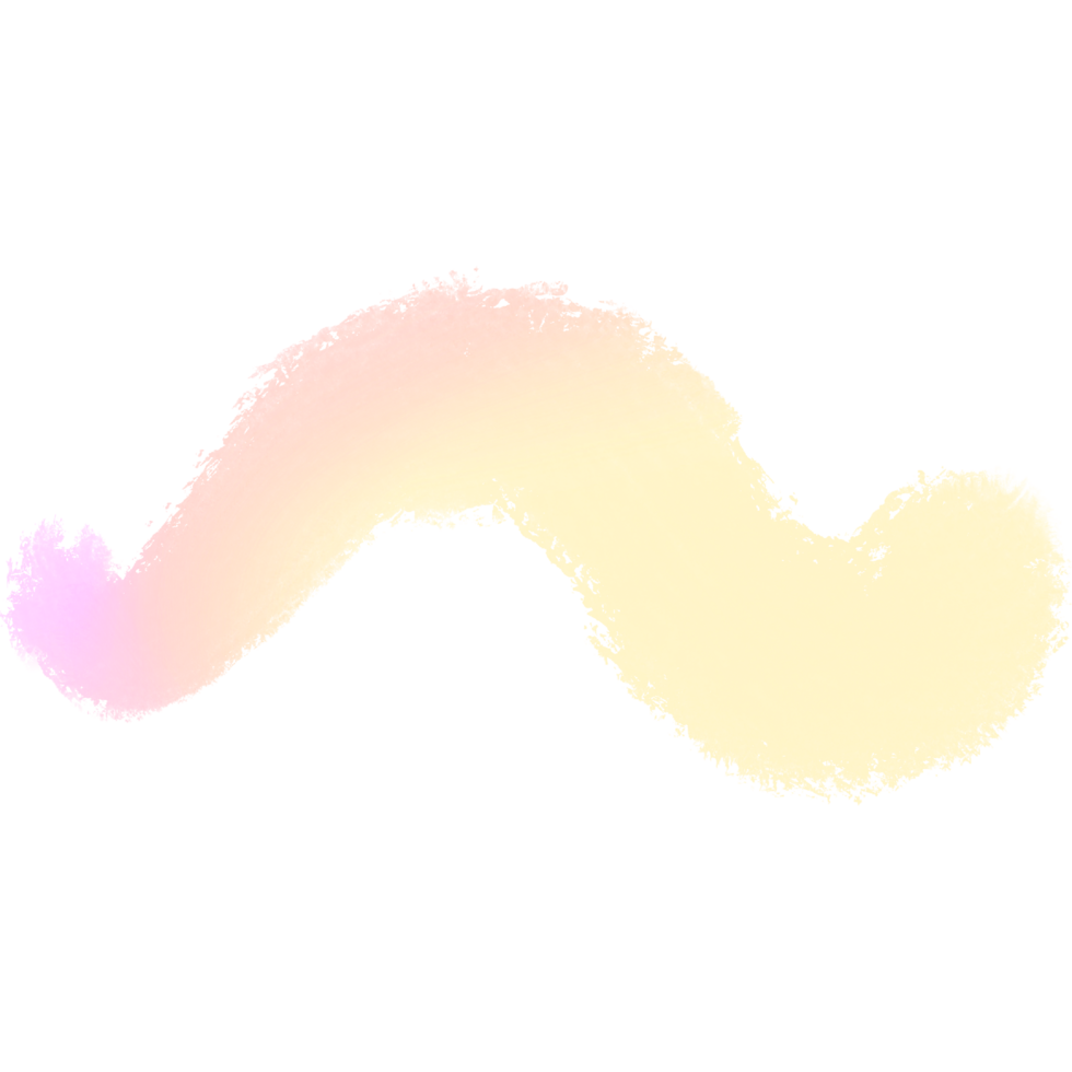 A raw Pink Yellow gradient brush stroke with bold textured grunge edges png