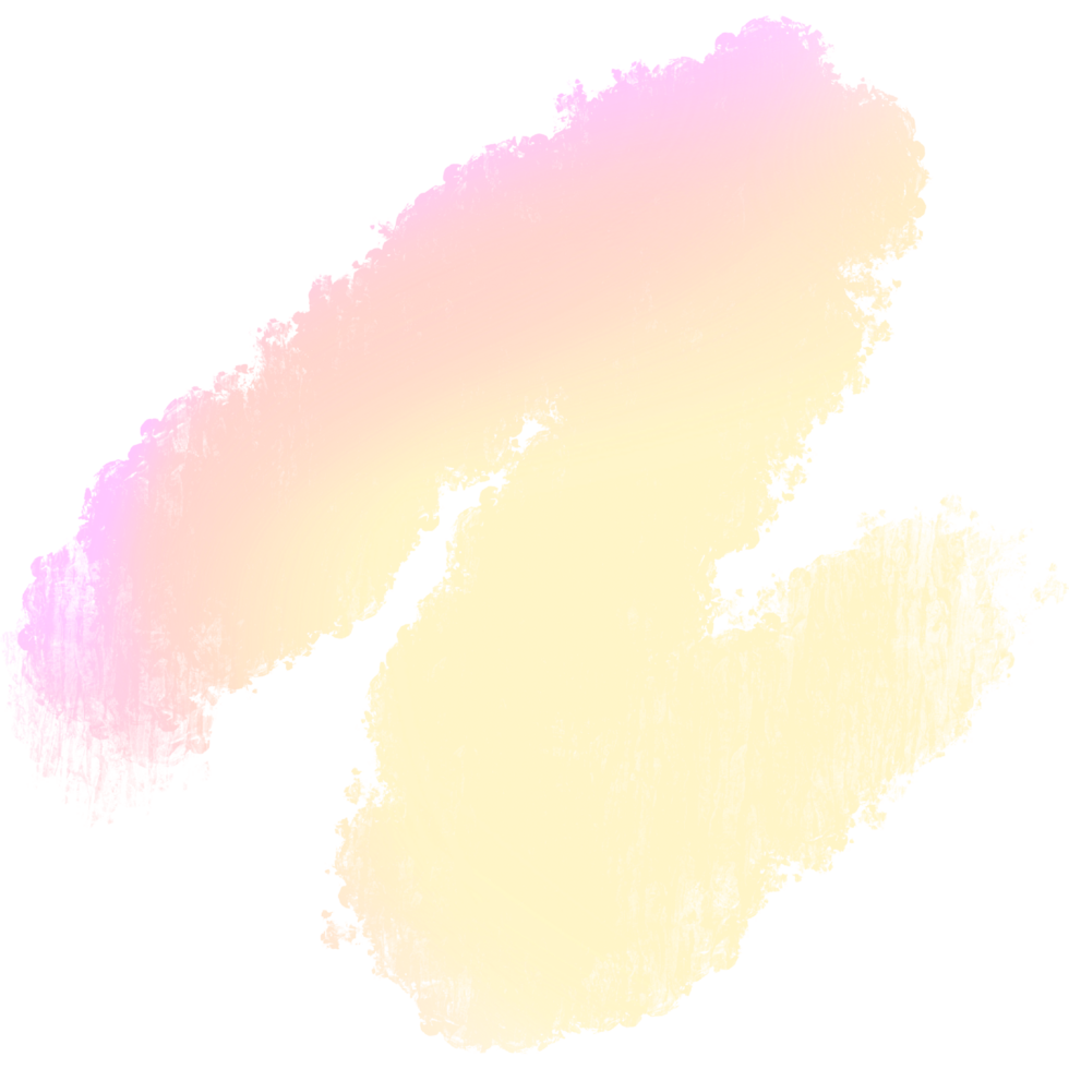 Beautiful Pink Yellow gradient brush strokes with textured rugged grunge inspired details png