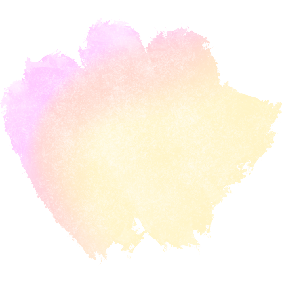 Gorgeous Pink Yellow gradient brush strokes blending into soft gritty grunge edges png