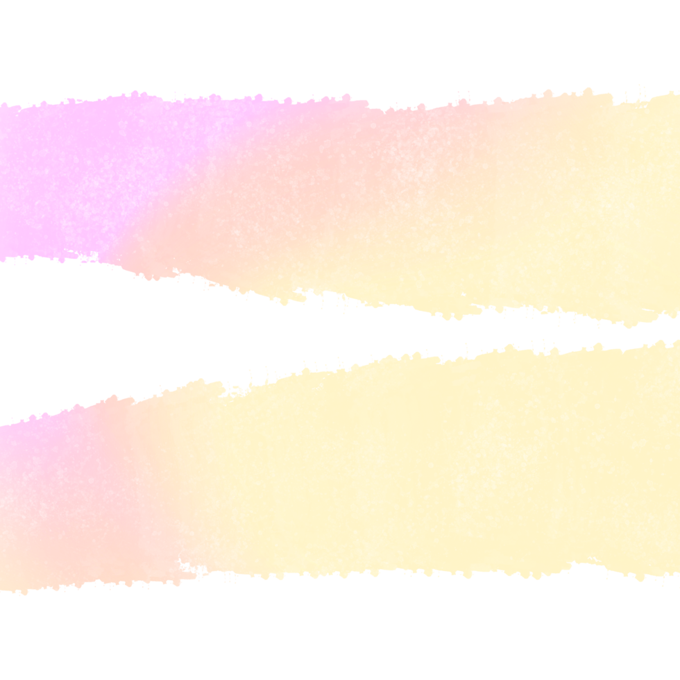 Gorgeous Pink Yellow gradient strokes with soft transitions into rugged grunge edges png