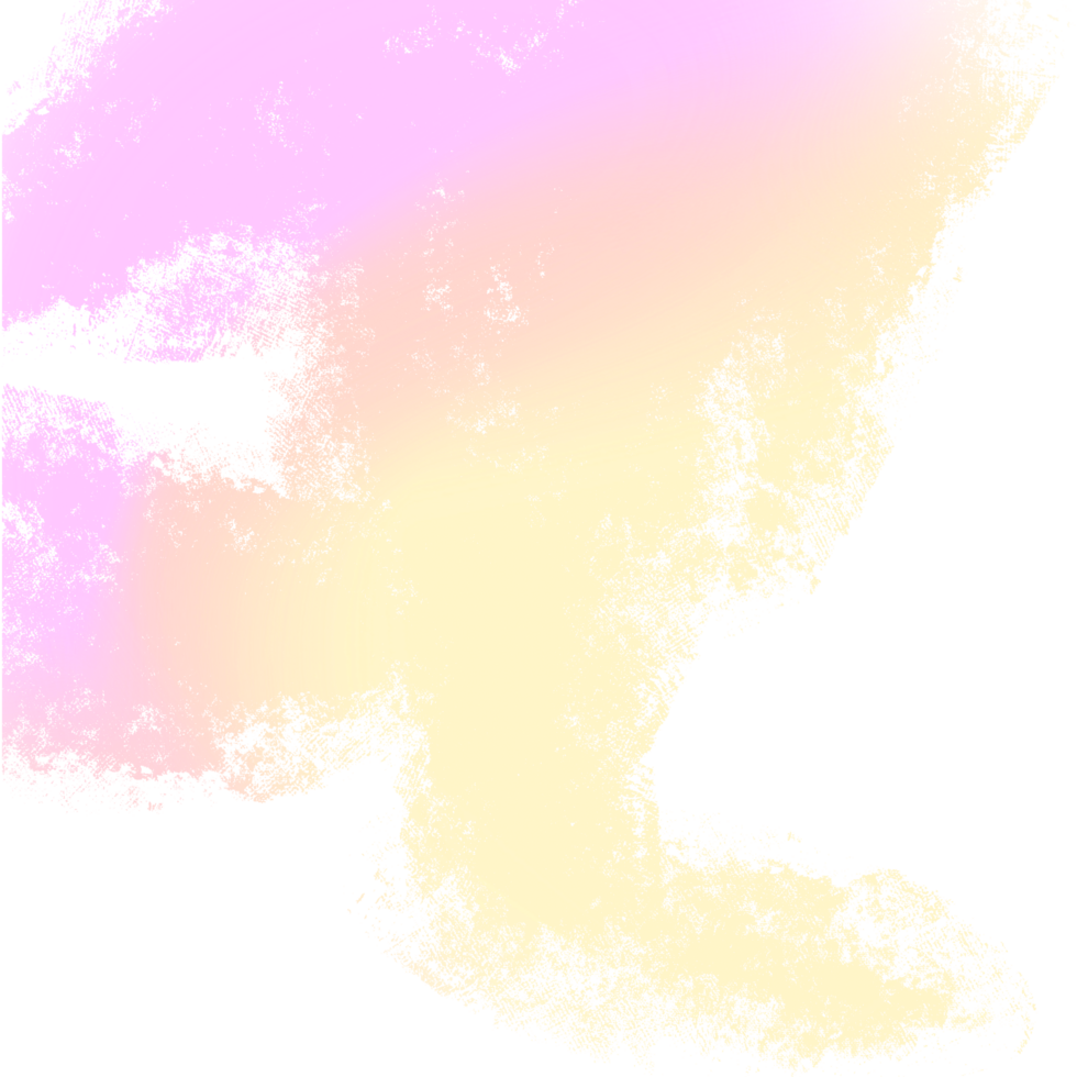 Beautiful Pink Yellow gradient strokes merging into textured raw grunge finishes png