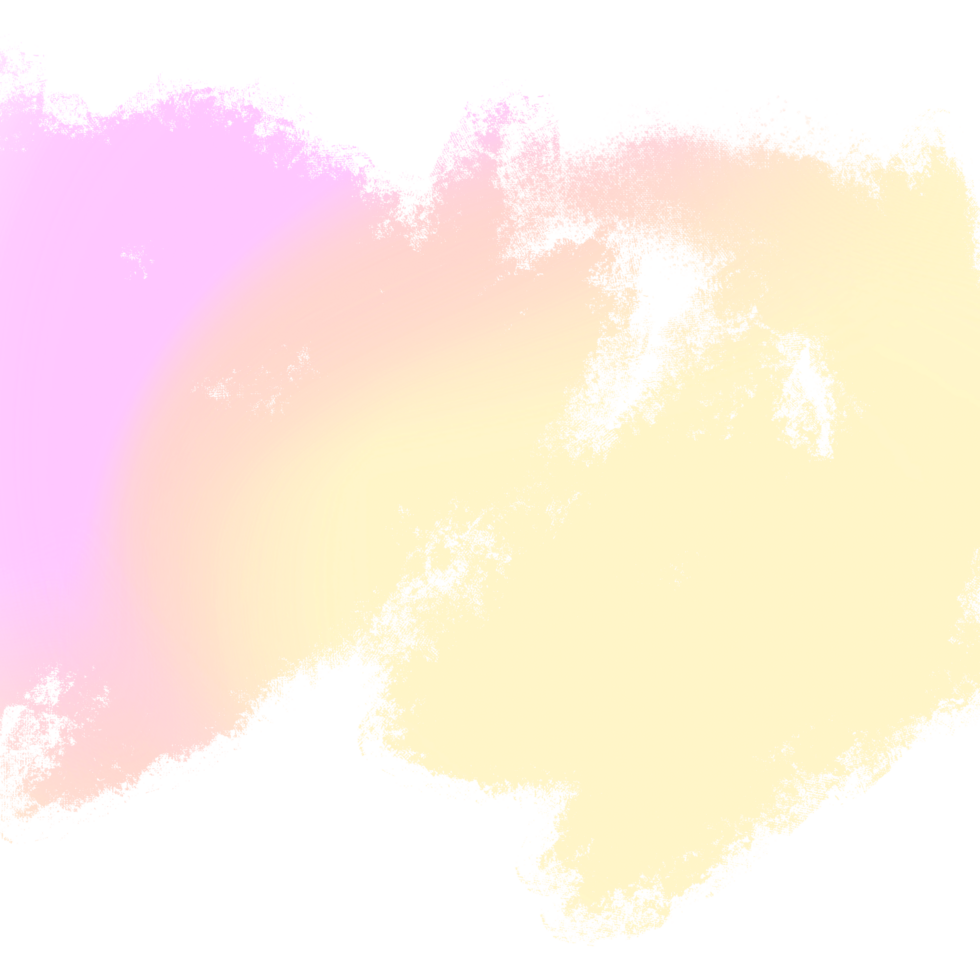 Soft Pink Yellow gradient brush strokes fading into rough gritty grunge details png