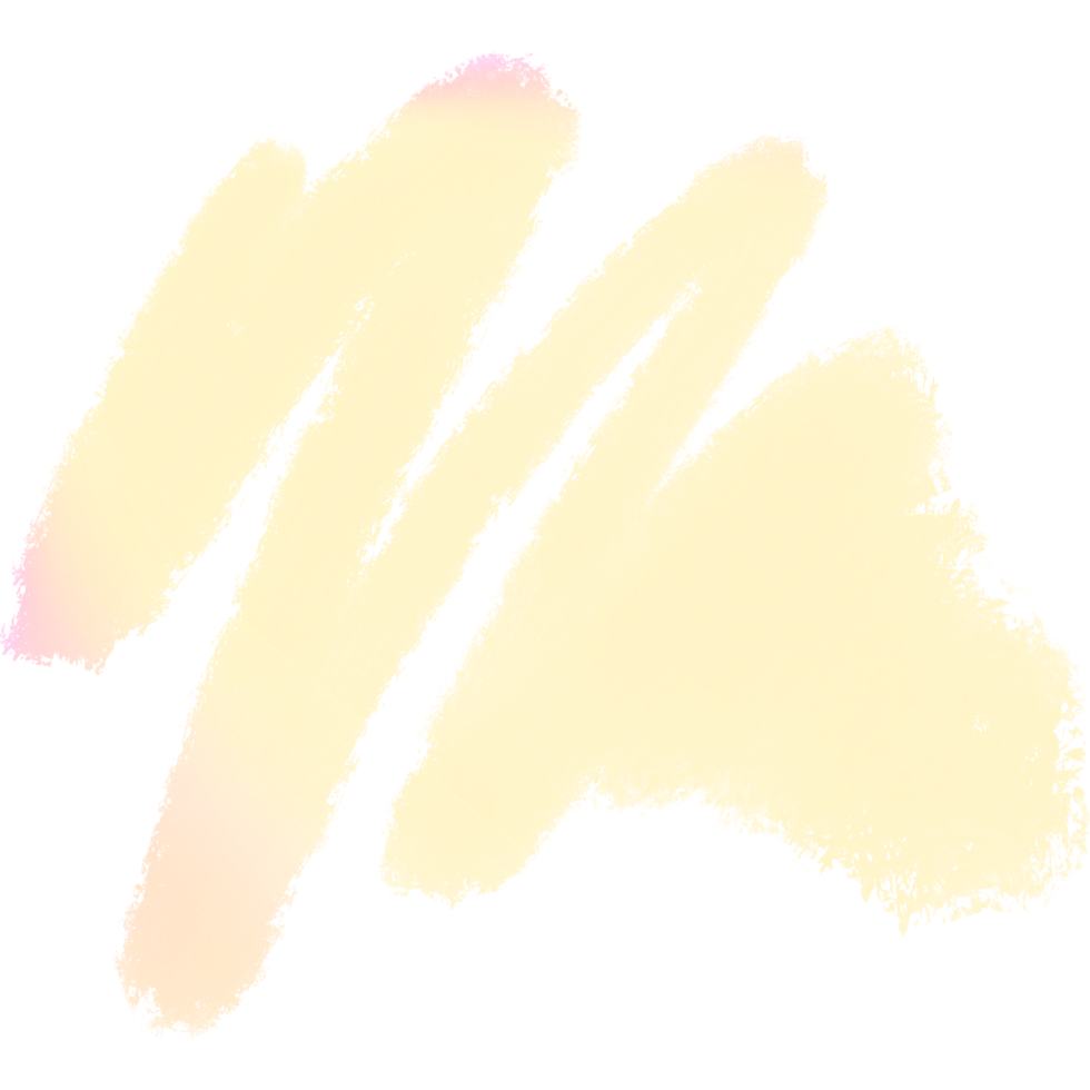 Soft Pink Yellow gradient brush strokes fading into rough gritty grunge edges png