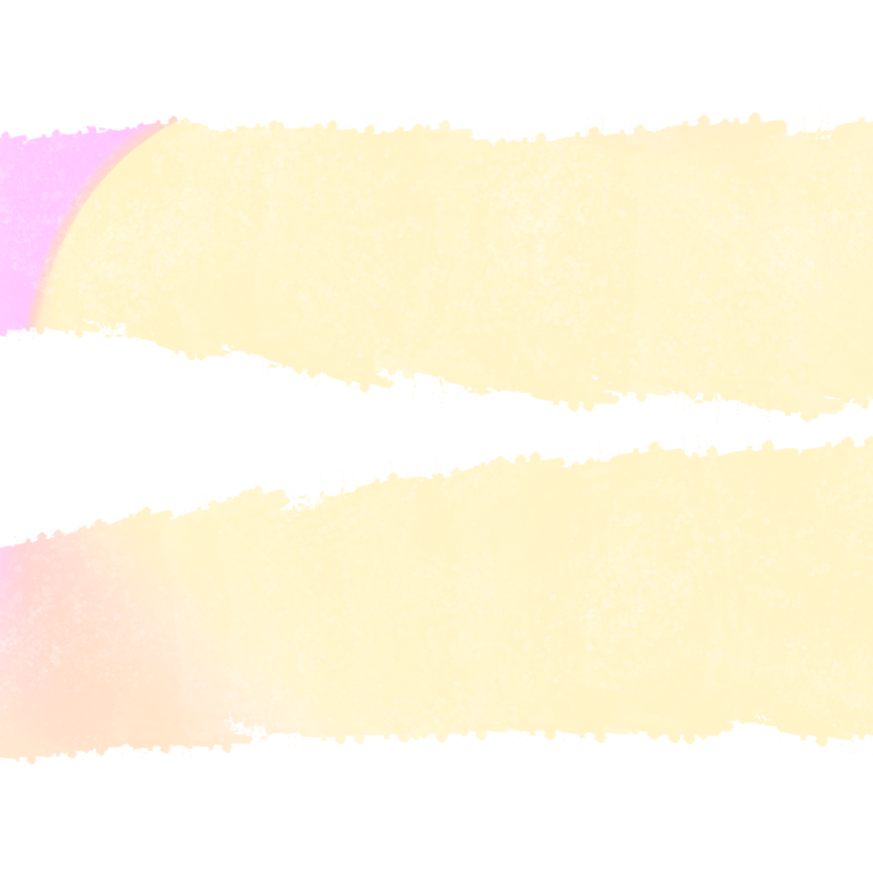 Soft Pink Yellow gradient brush strokes fading into rugged bold grunge finishes png