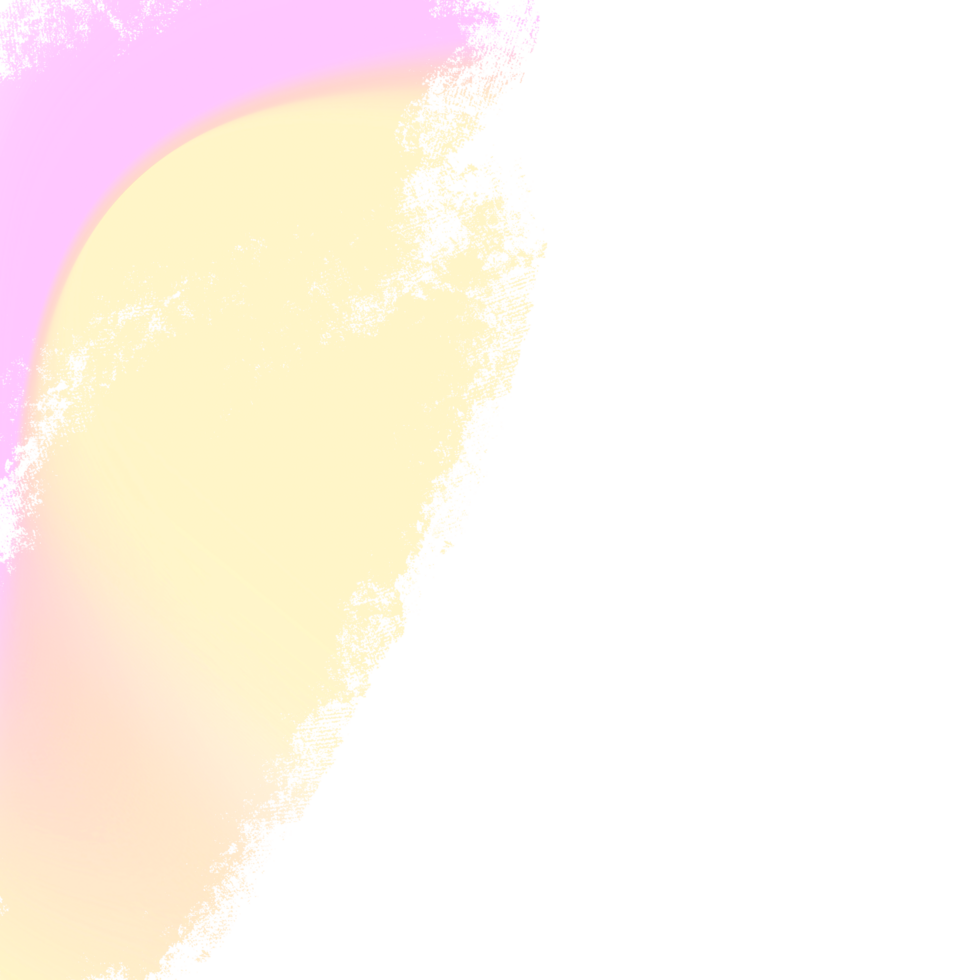 Gorgeous Pink Yellow gradient brush strokes with soft transitions into rugged grunge details png