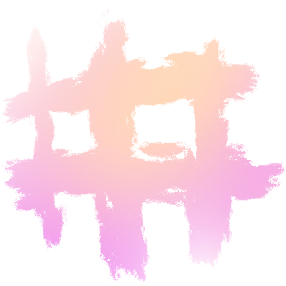 Soft Pink Yellow gradient strokes blending into bold gritty grunge finishes png