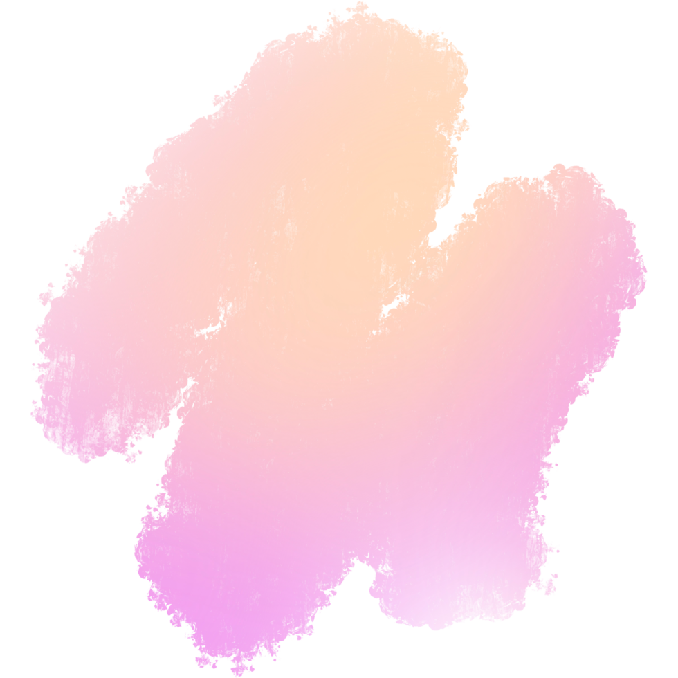 Gorgeous Pink Yellow gradient brush strokes blending into soft gritty grunge inspired marks png