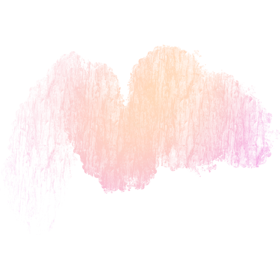 A stunning Pink Yellow gradient brush stroke fading into soft rough grunge effects png