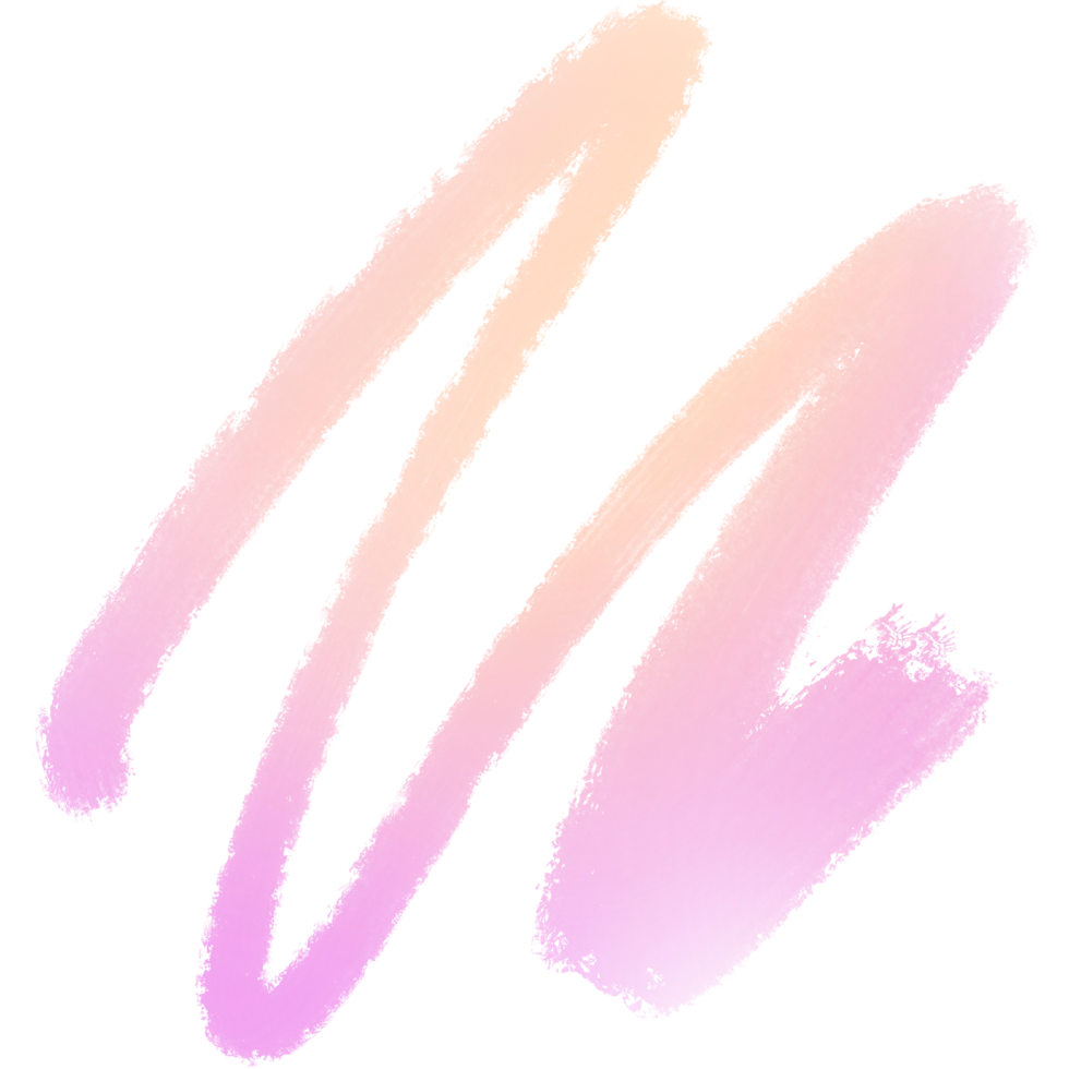 Gorgeous Pink Yellow gradient brush strokes blending into soft textured grunge effects png
