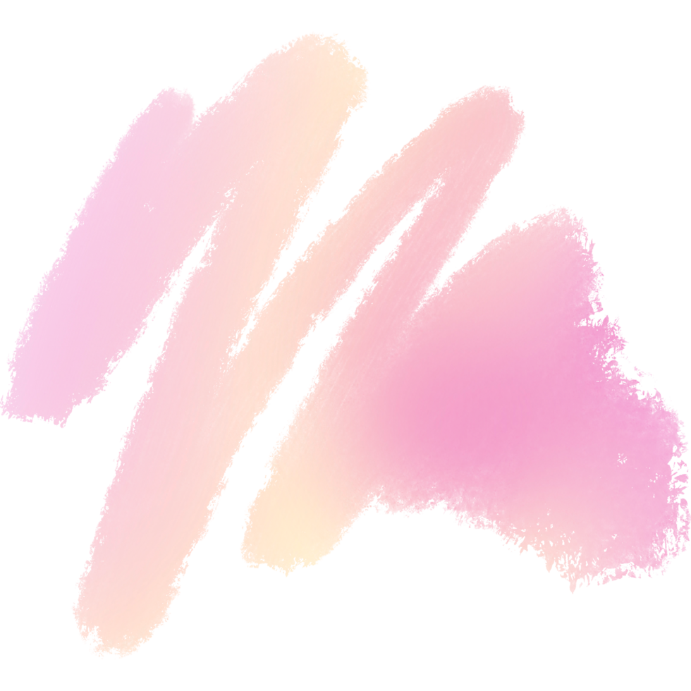 A messy pink Yellow gradient stroke with gritty hand drawn textures png