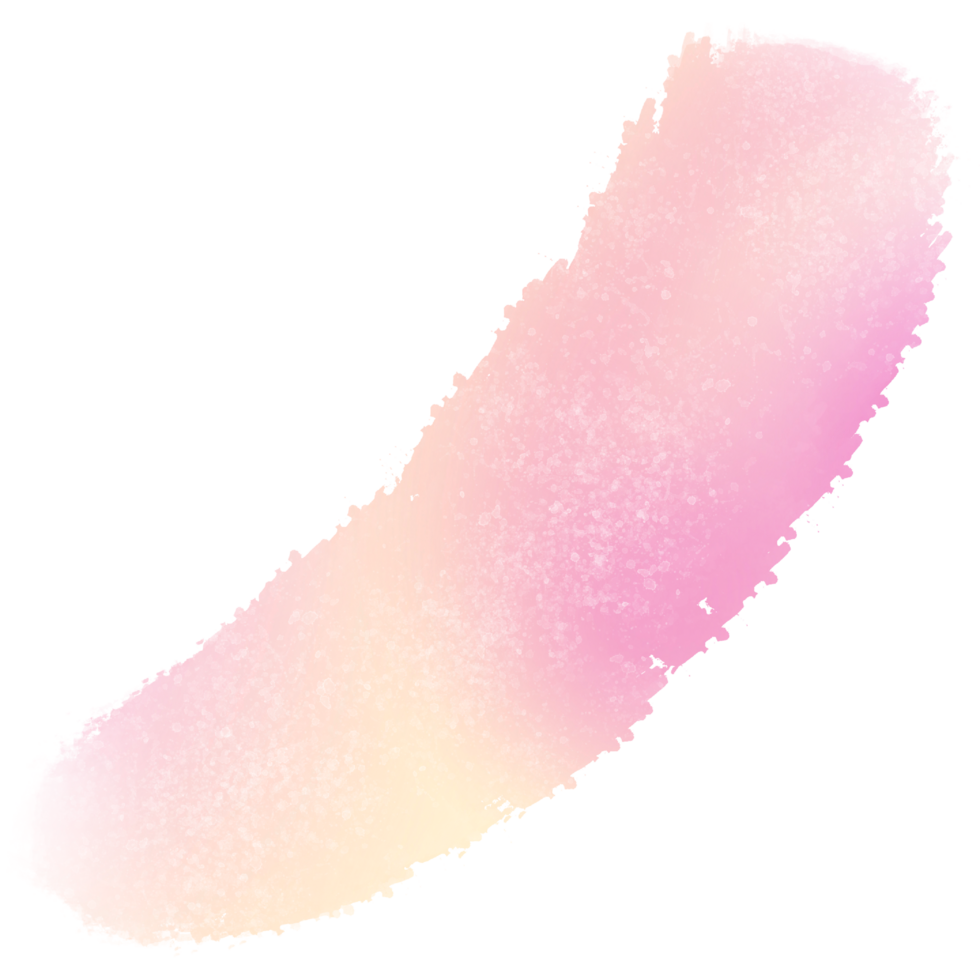 Hand sketched gradient stroke of pink and Yellow with rough textures png