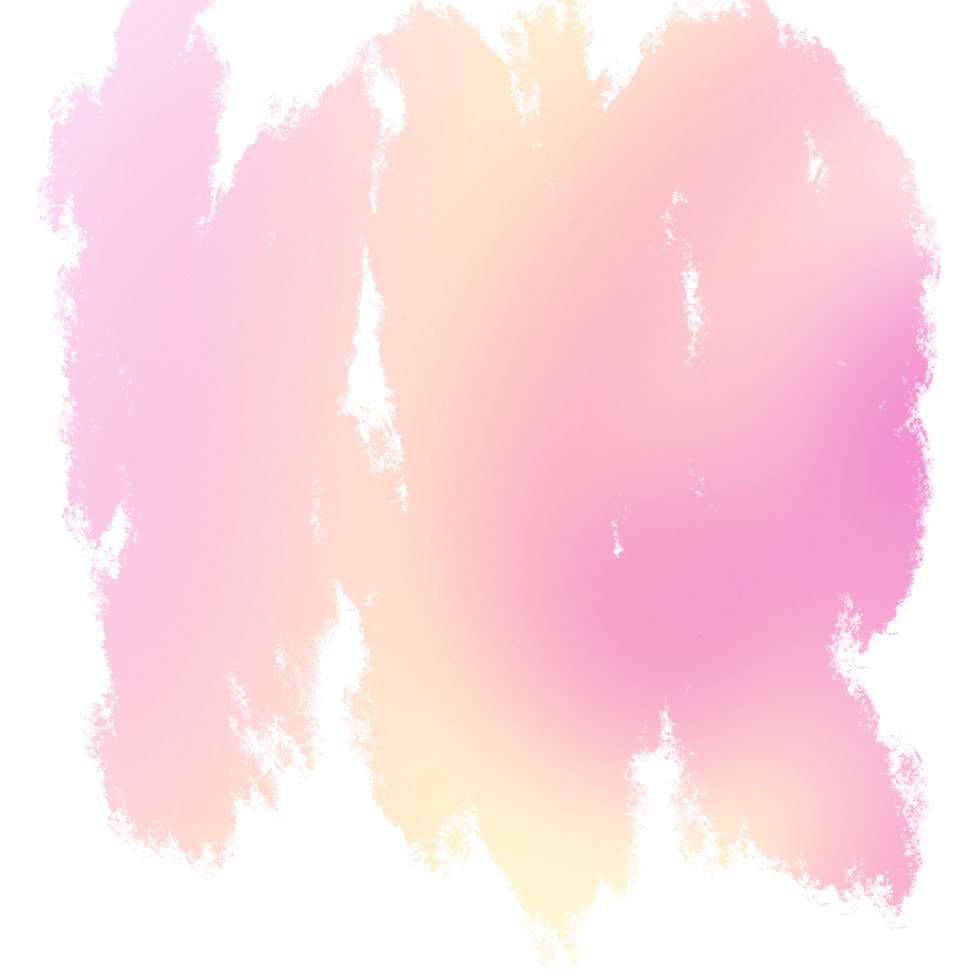 Grunge style hand drawn stroke in pink and Yellow gradient png