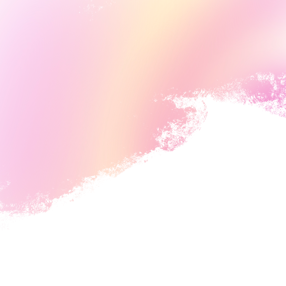A hand drawn stroke with rough grunge textures in a pink and Yellow gradient png