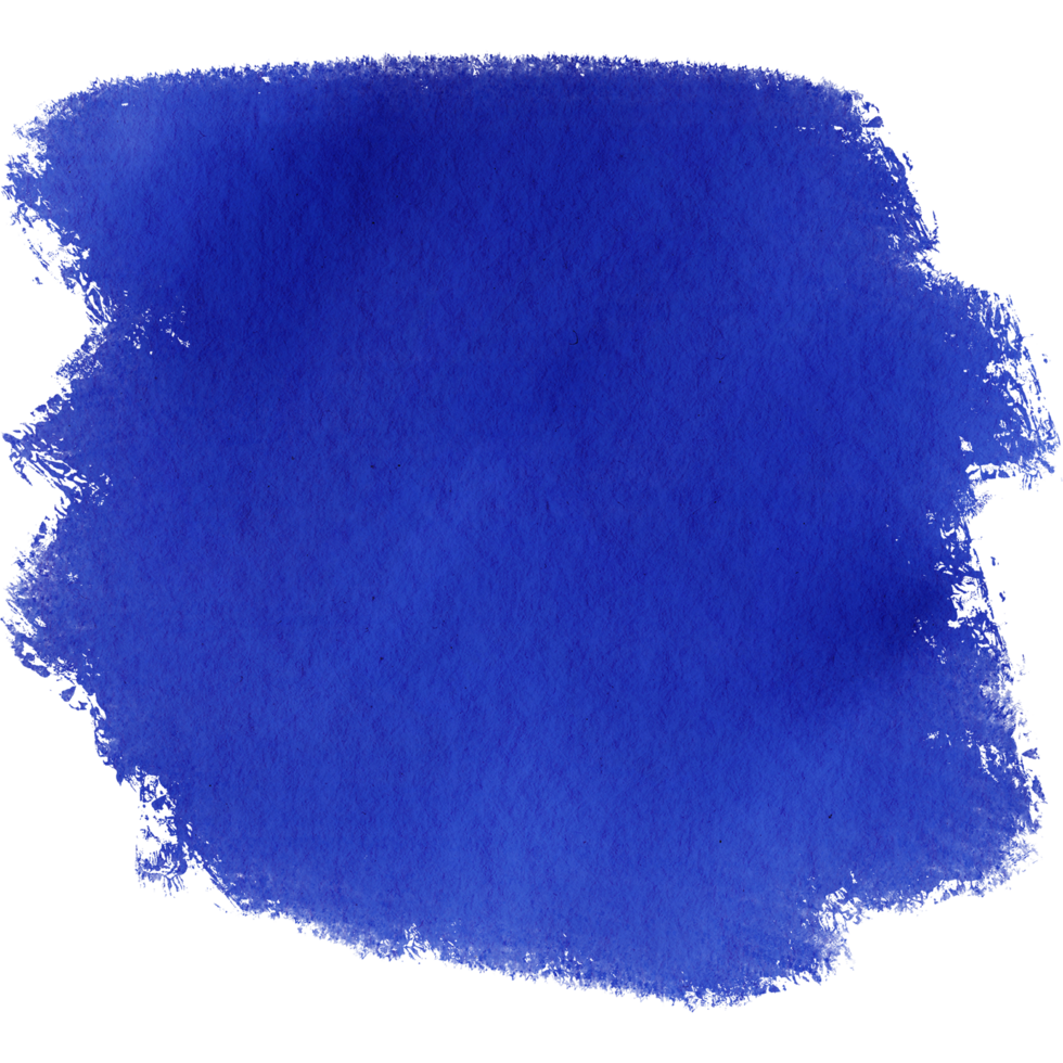 Blue brush stroke with a soft watercolor wash and gritty distressed grunge edges png