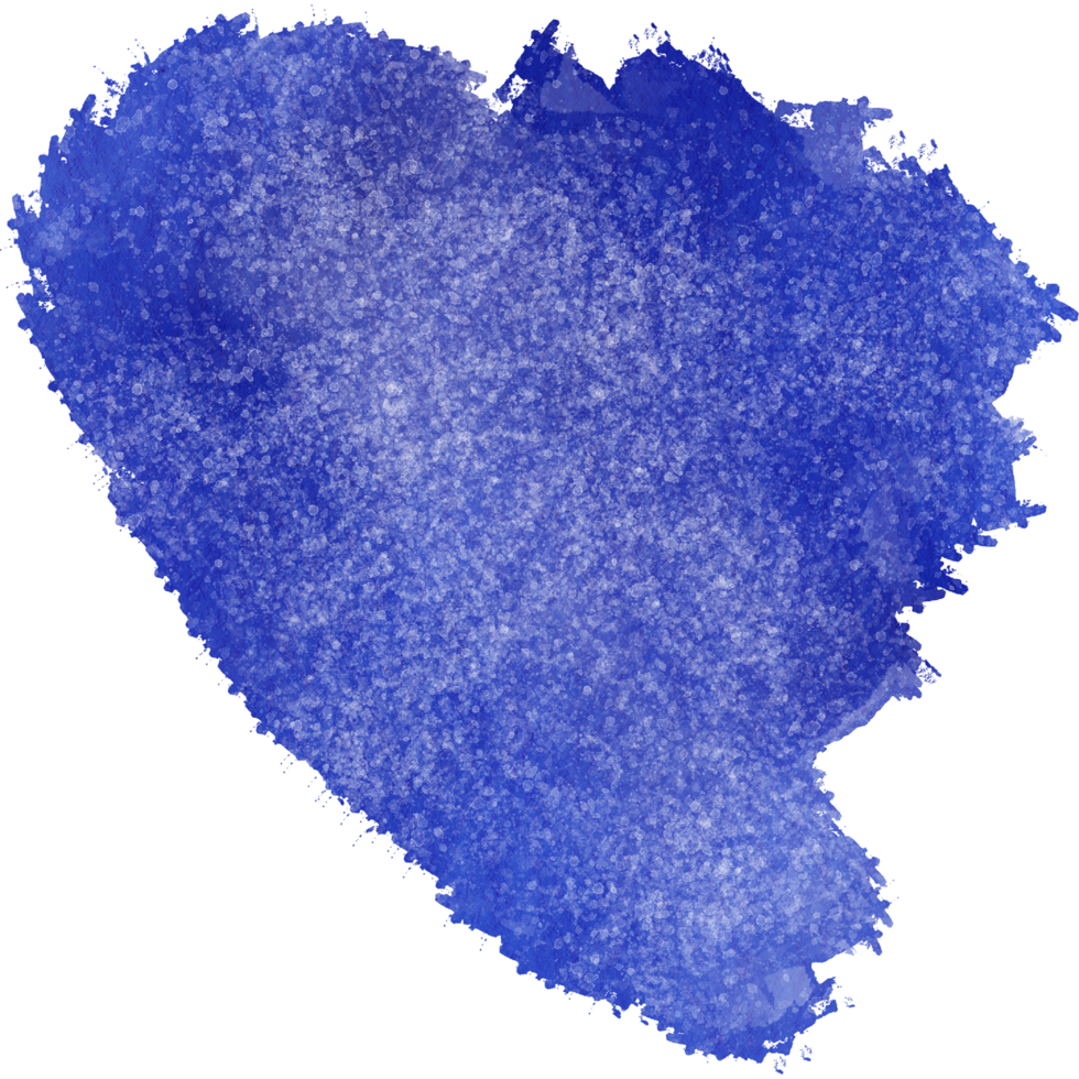 A raw blue brush stroke with faded grunge textures and soft watercolor blending png