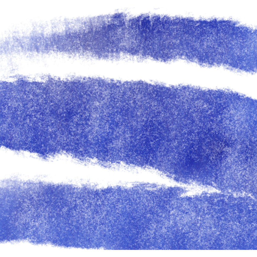 A bold blue watercolor stroke with faded grunge textures and smooth edges png