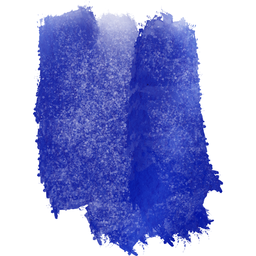 A flowing blue watercolor stroke with raw grunge textures and faded edges png