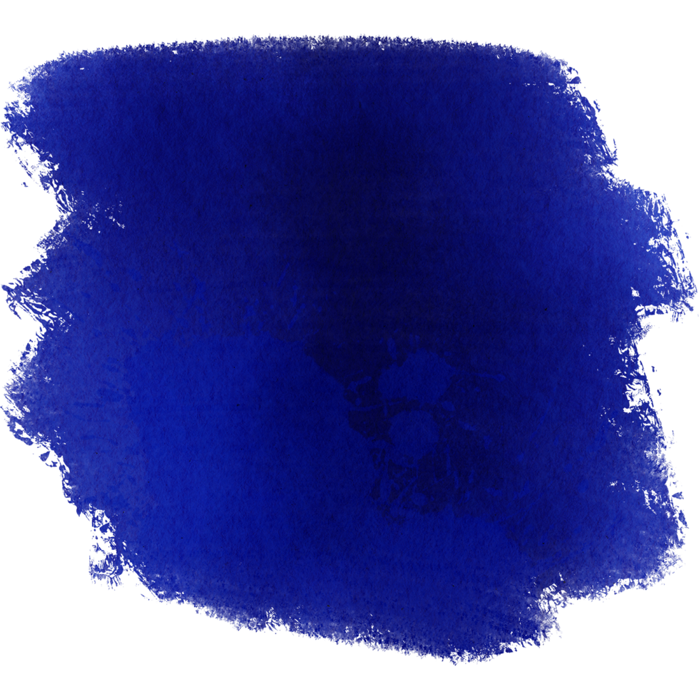 A soft blue brush stroke with rough edges and subtle grunge details png