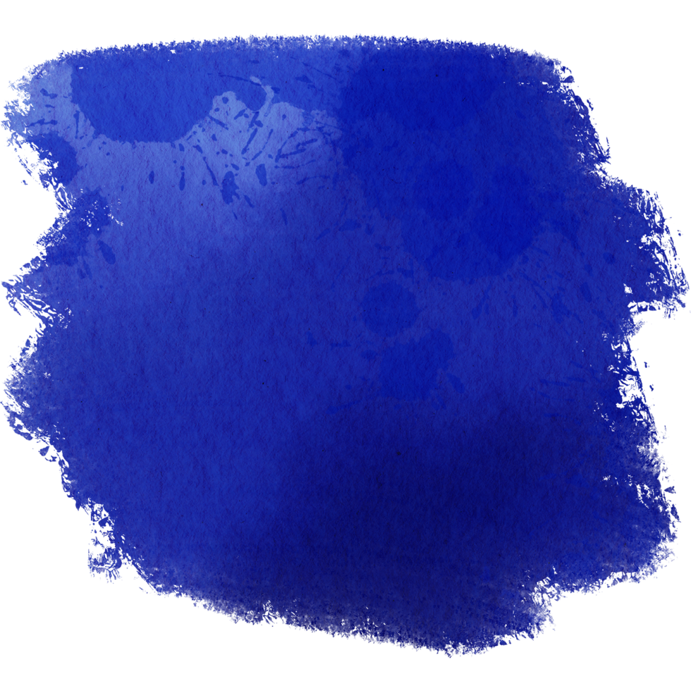 A rugged blue brush stroke with raw grunge textures and smooth blending png