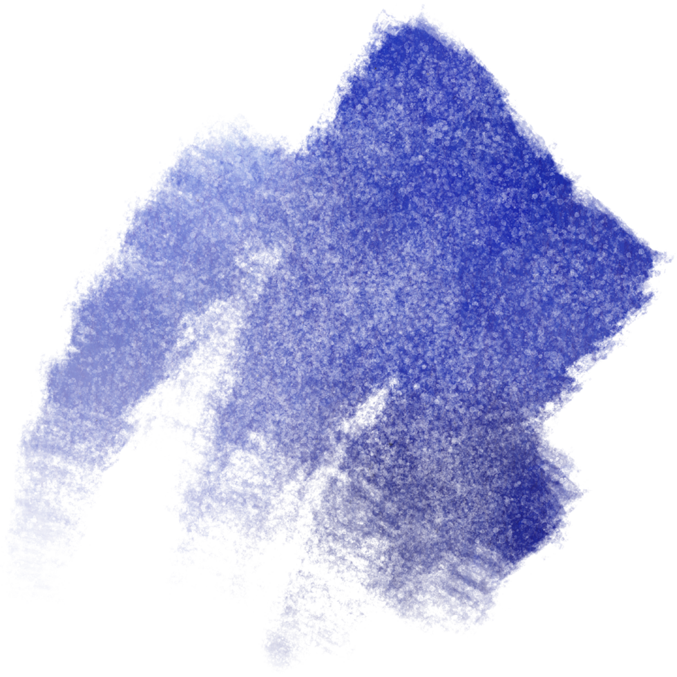 A soft blue brush stroke with rugged textures and a subtle watercolor blend png
