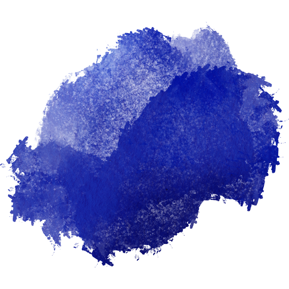 Faded blue brush stroke with a rough texture and smooth subtle blending png