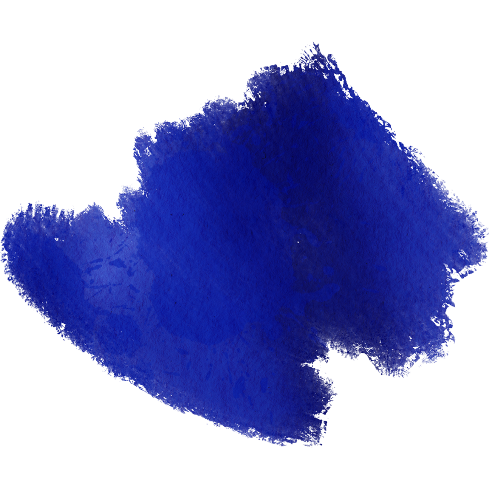 Blue stroke with rugged grunge textures and soft watercolor blending png