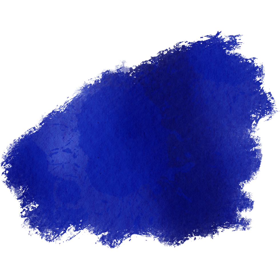 Faded blue brush stroke with rugged textures and smooth watercolor blending png