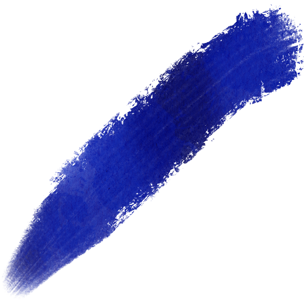 A rugged blue brush stroke with soft blending and grunge textures png