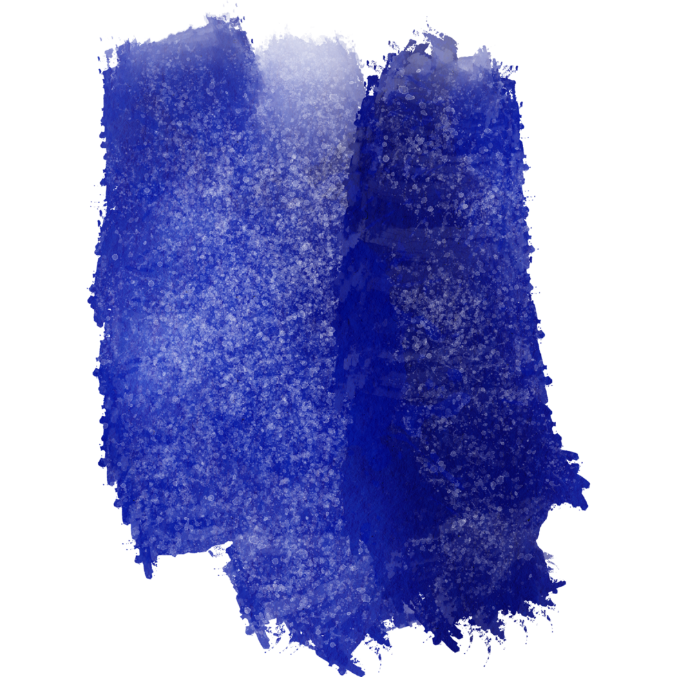 A rugged blue brush stroke with soft blending and rough edges png