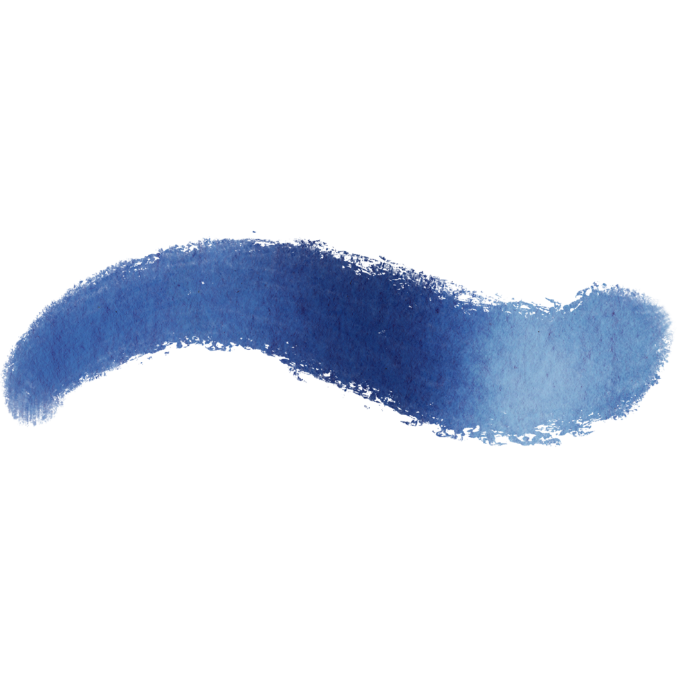 Hand drawn Blue watercolor strokes with rugged textured grunge finishes png