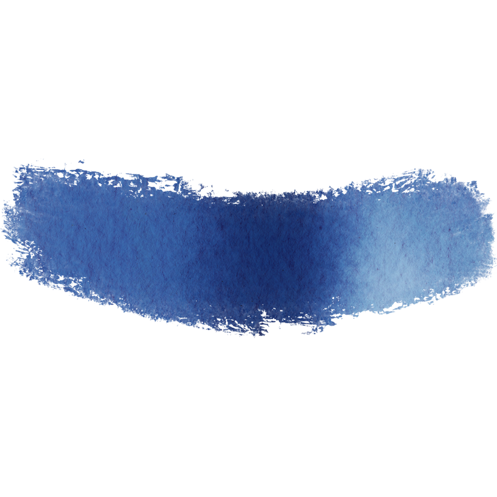 Hand drawn Blue watercolor strokes with textured bold grunge inspired finishes png