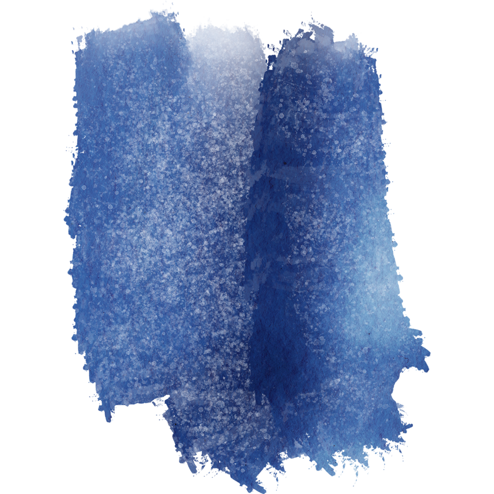 Hand drawn Blue watercolor strokes blending into rough textured grunge finishes png