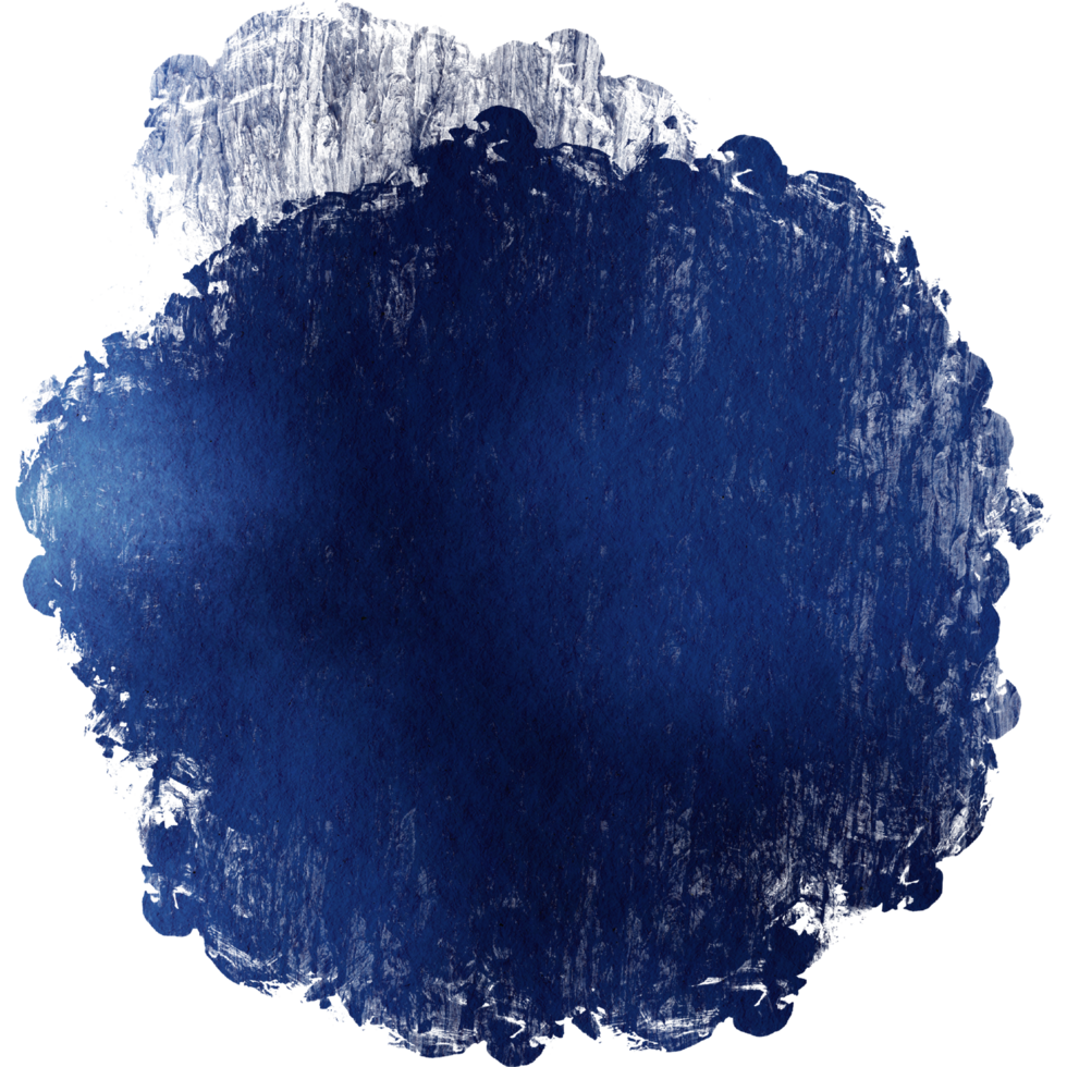 Blue watercolor brush strokes merging into rough textured grunge inspired details png