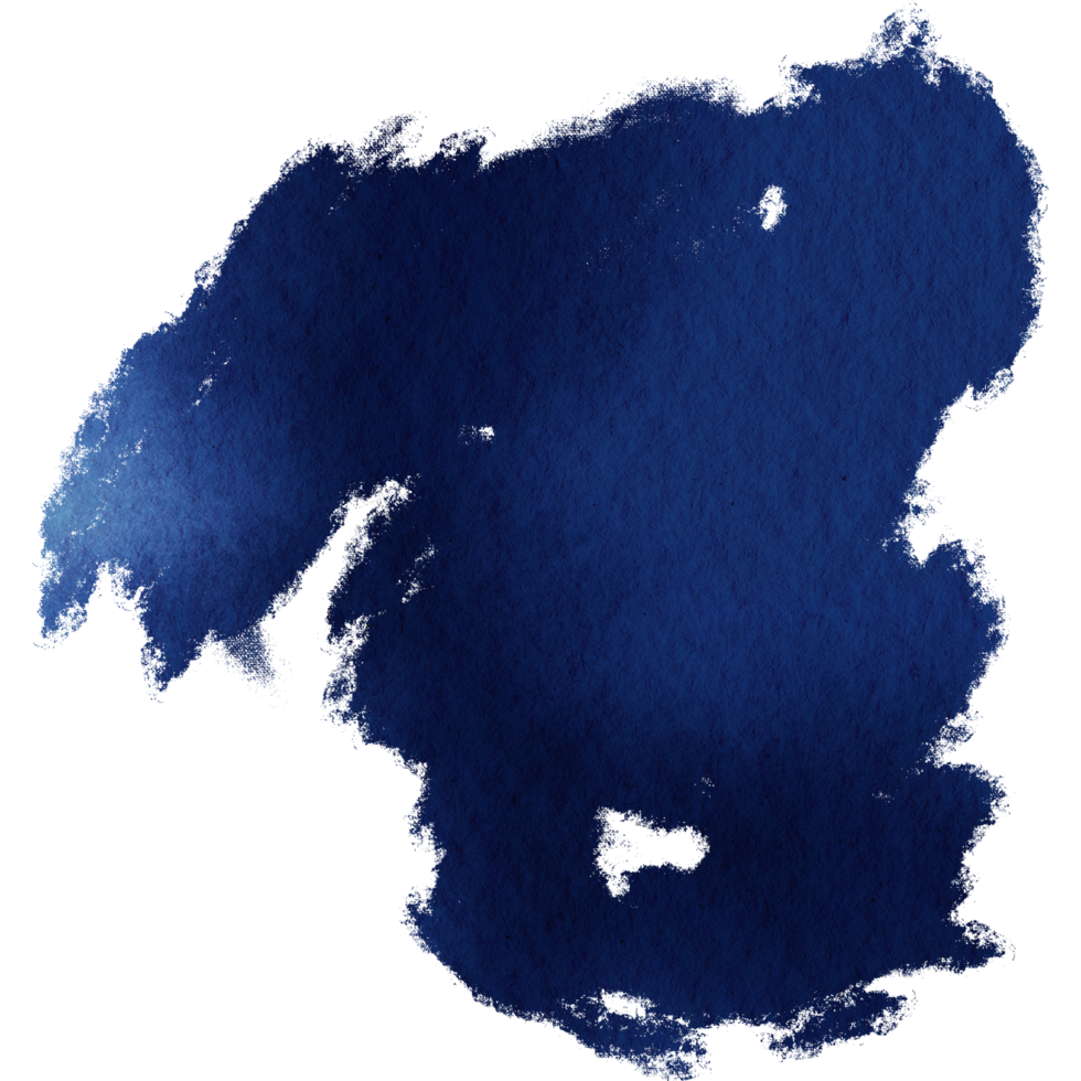 Beautiful Blue watercolor strokes with bold grunge edges and rough textures png