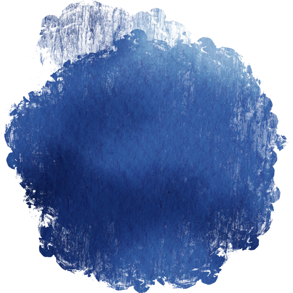 Gorgeous Blue watercolor brush strokes fading into textured grunge finishes png
