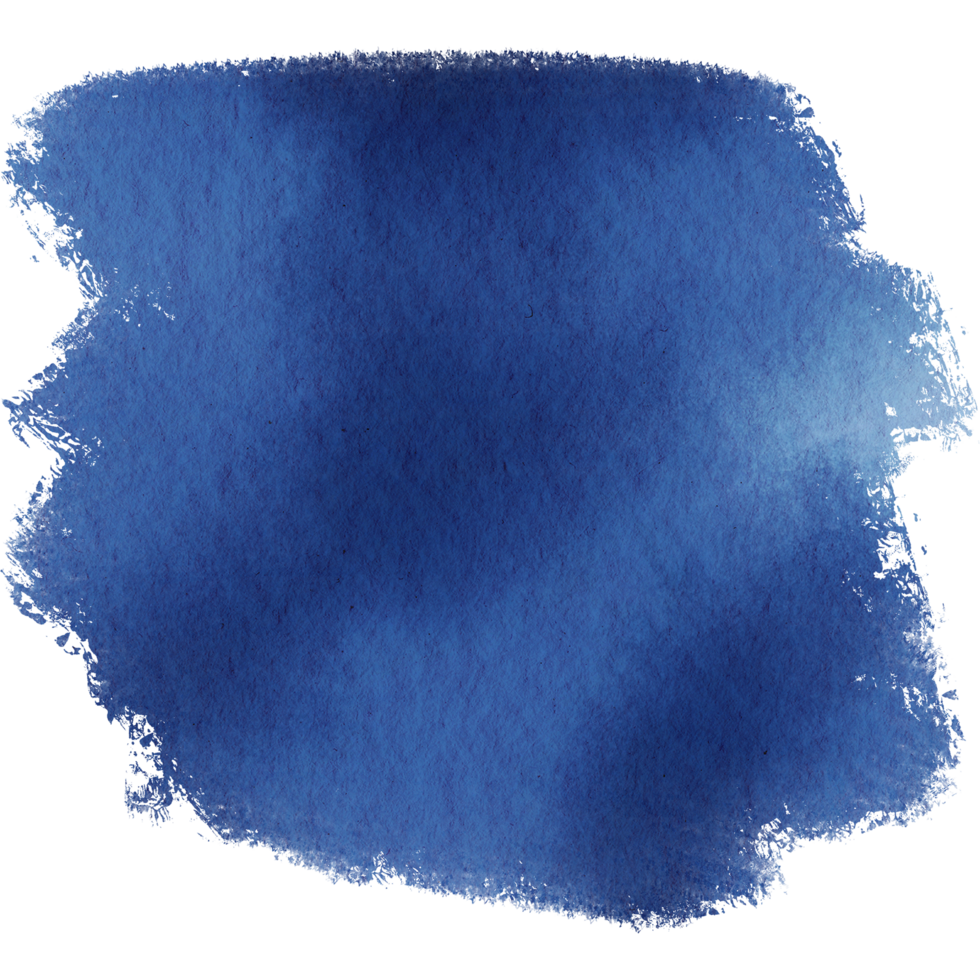 Beautiful Blue watercolor strokes blending into rough textured grunge edges png