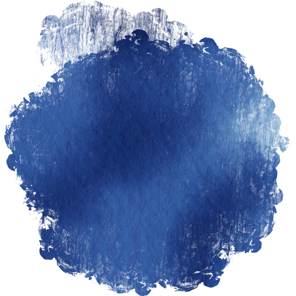 Gorgeous Blue watercolor brush strokes merging into rugged raw grunge edges png