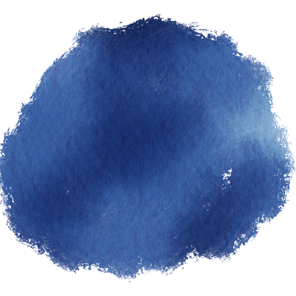 A stunning Blue watercolor stroke with soft transitions into raw grunge effects png