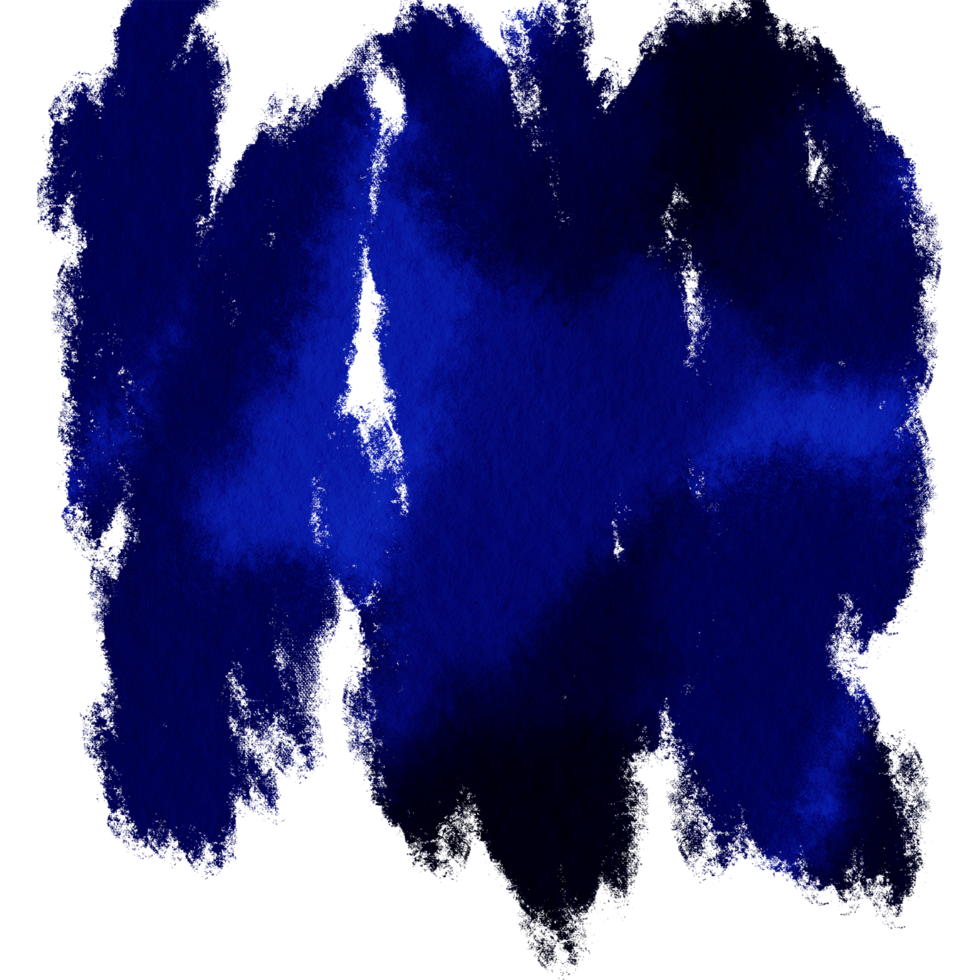 Beautiful Blue watercolor brush strokes blending into rugged bold grunge finishes png