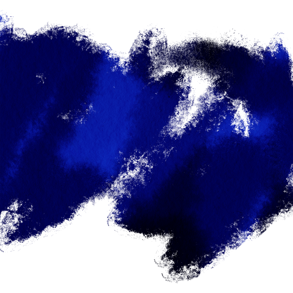 A beautiful Blue watercolor stroke merging into soft gritty grunge like textures png