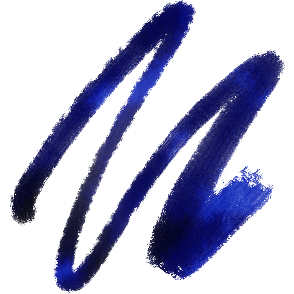 Hand sketched blue watercolor with a rugged grunge texture png