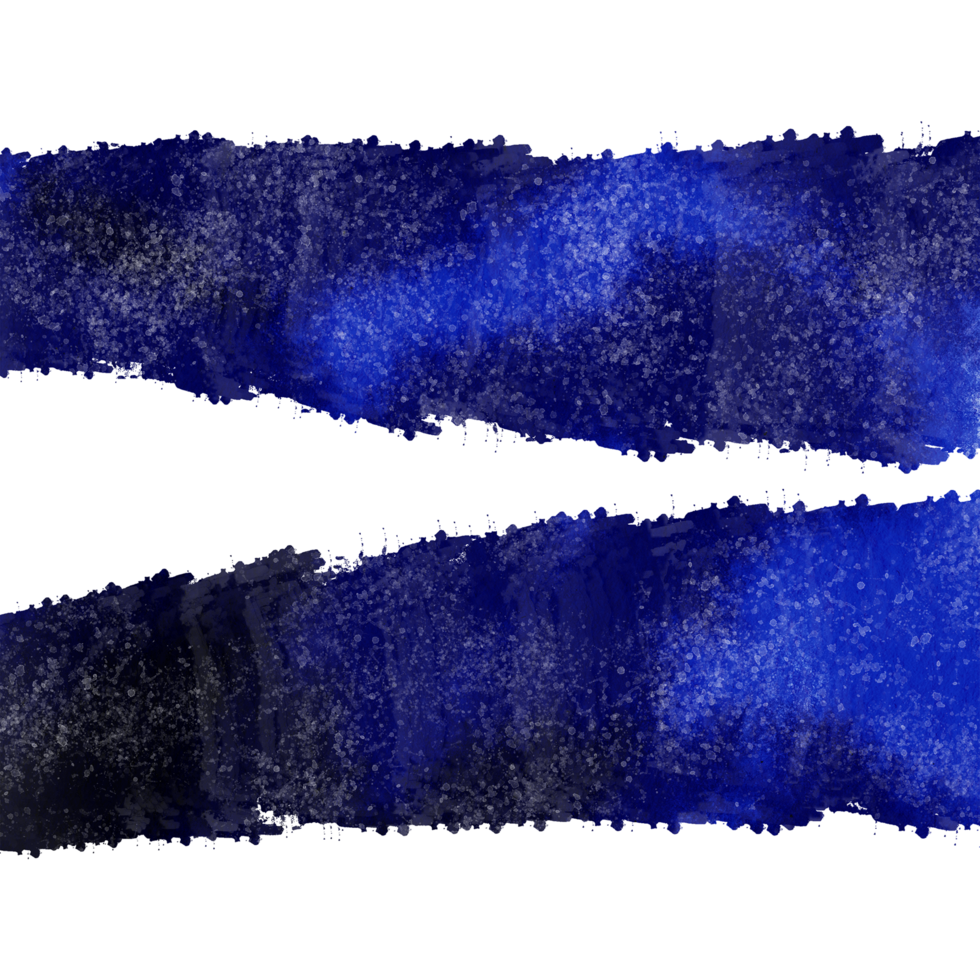 Hand drawn stroke with a rough blue watercolor grunge texture png