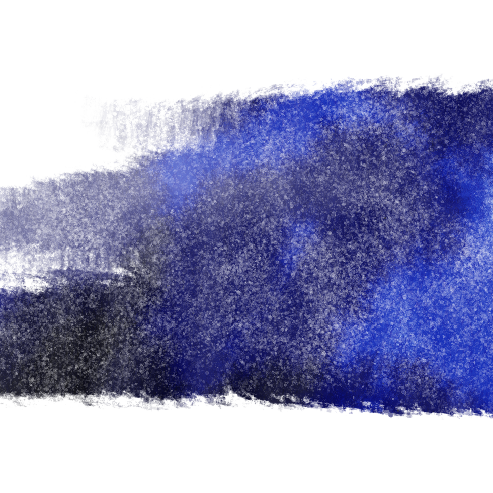 A hand sketched rugged blue watercolor stroke with grunge textures png