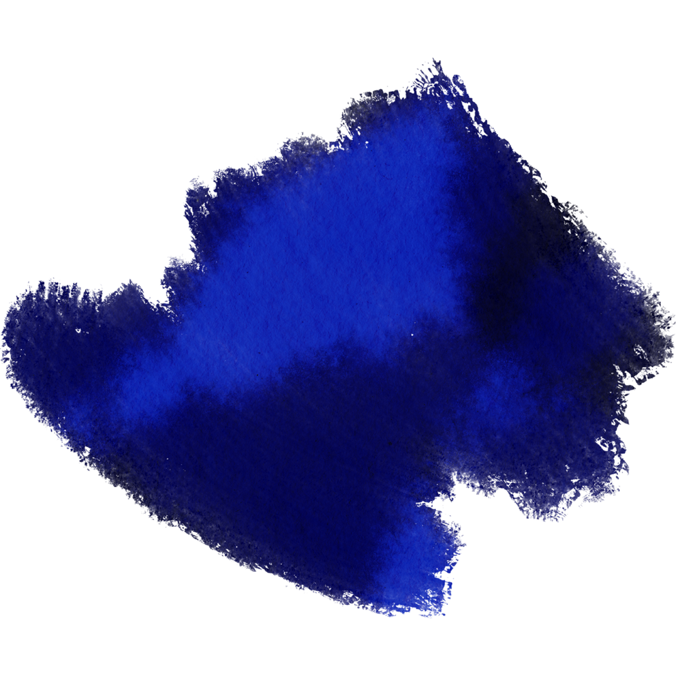A rough blue stroke merging grunge textures with soft watercolor blending png