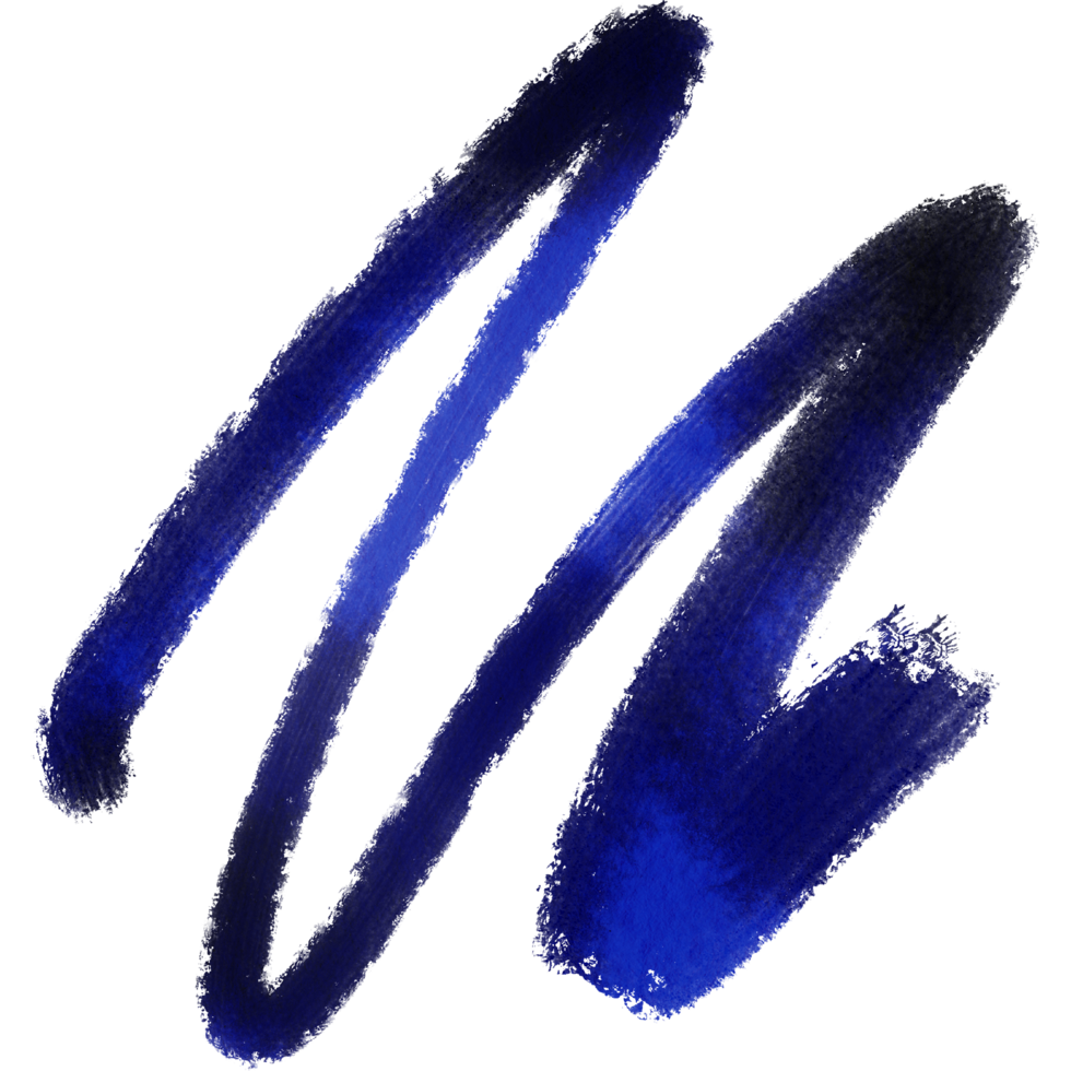 A blue stroke blending rugged textures and soft watercolor tones png