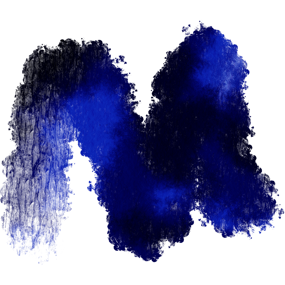A faded blue stroke with grunge textures and smooth watercolor blending png