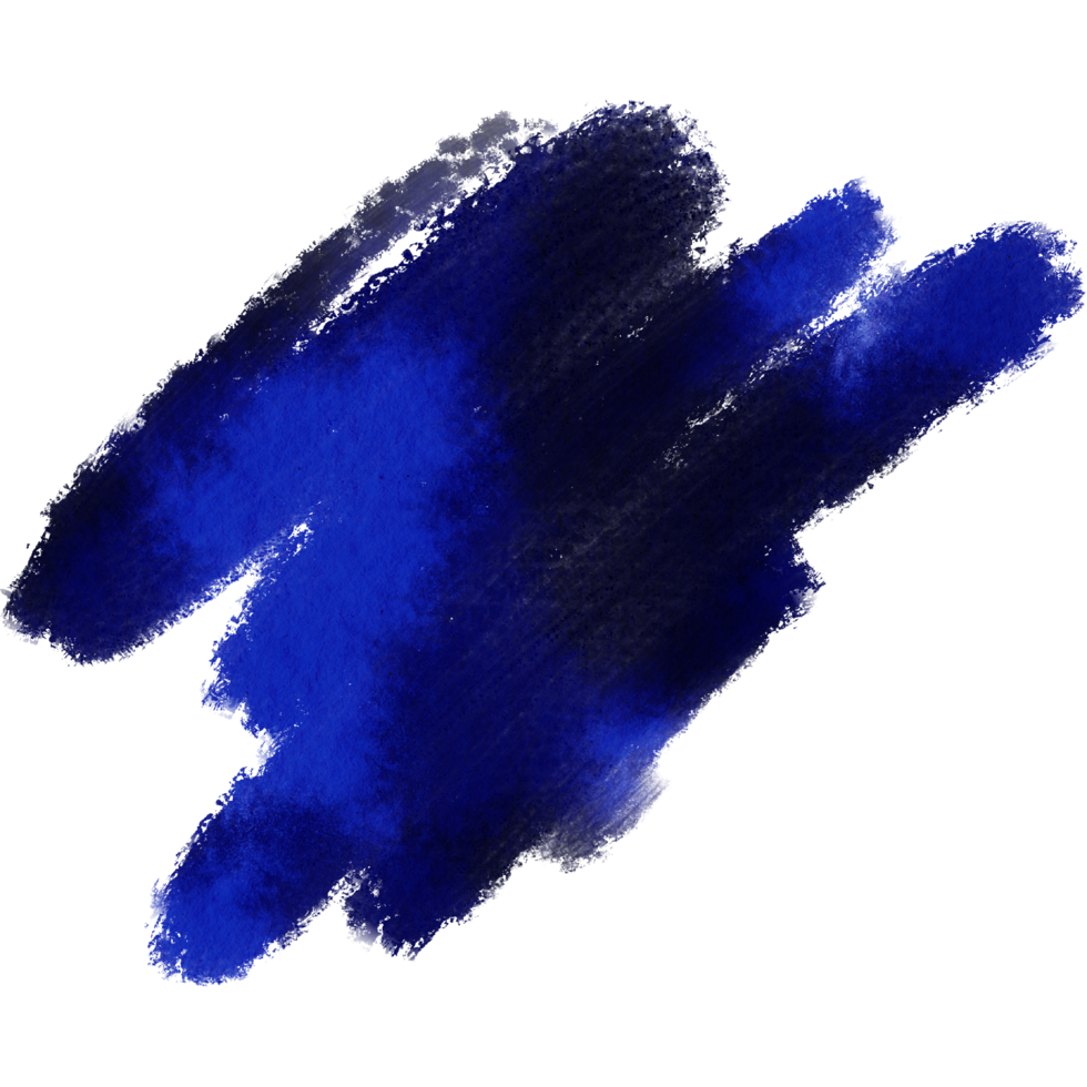 A rugged blue stroke with gritty grunge textures and soft watercolor blending png