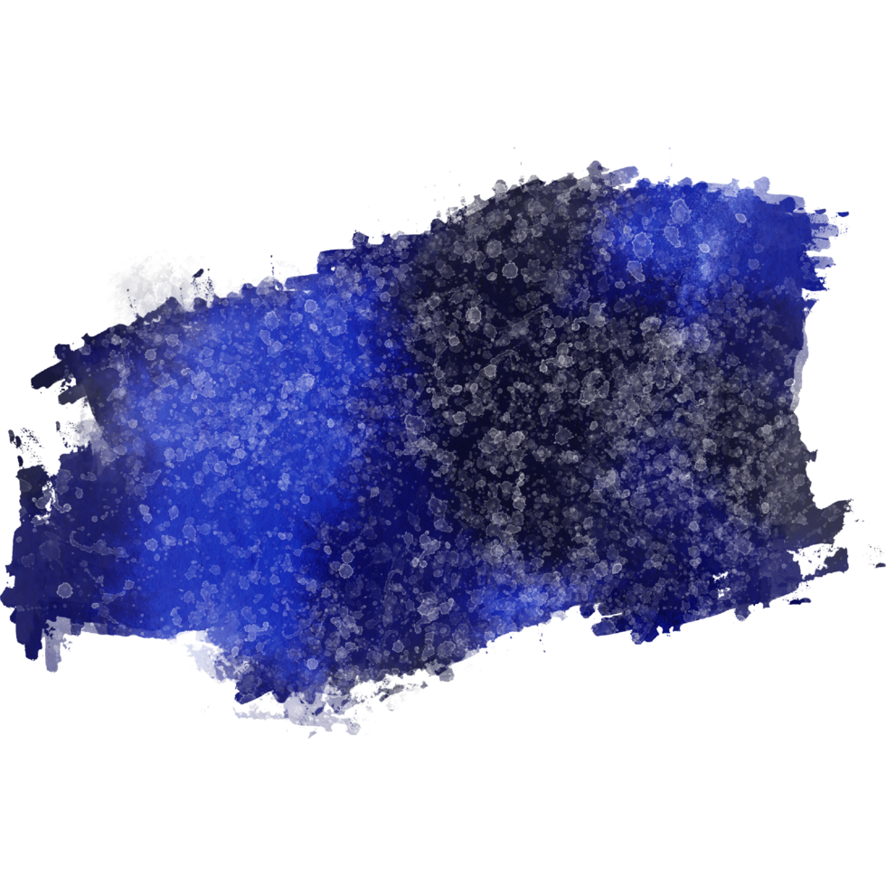 A textured blue stroke with rugged grunge elements and smooth watercolor transitions png